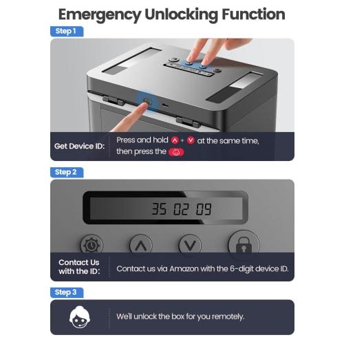STARSIKI Metal Time Lock Box, Phone Lock Box with Timer, USB C Charging, Self-Controlled Container, Child Lock, Audio Prompt, Time Release, Safe Locke