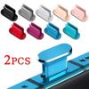 2 шт. Роскошные металлические заглушки от пыли Защитная крышка для порта зарядки мобильного телефона Type C Пылезащитная для Samsung Xiaomi Huawei
