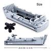 182Pcs 0855 WW2 Military Landing Craft Warship Building Blocks Navy Boat Bricks Set Soldiers Models DIY Bricks Toys Children