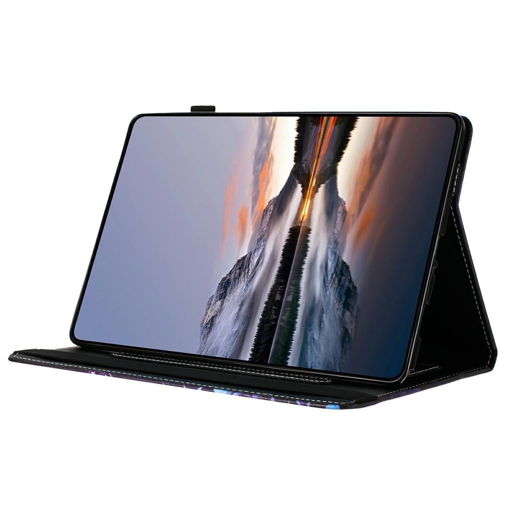 Litchi Grain Painting Leather Case for Samsung Galaxy Tab A 10.1 (2016) T580 T585 Card Slot Tablet Cover with Auto Wake/Sleep