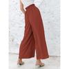 YYFS Women's Fashion Casual Solid Color Print High Waist Trousers Pants & Capris