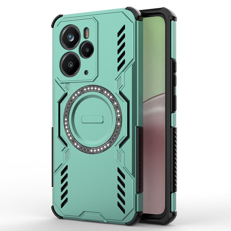 KEYSION Полый чехол для отвода тепла для Realme 14 Pro+ 5G Магнитное охлаждение Ударопрочный чехол для телефона для OPPO Realme 14T 5G 14 5G
