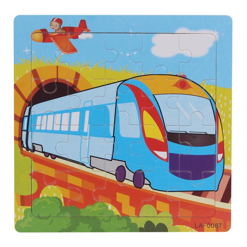 20-Piece Wooden Animal Cartoon Puzzle for Children Ages 3-7: Educational Early Learning Toy