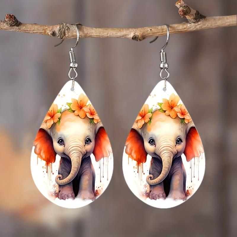 Модные серьги-капли из дерева, симпатичные подвески для девочек, ювелирные изделия для женщин