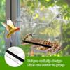 Acrylic Bird Feeder Clear Bird House Window Hanging Bird Feeder with Suction Cups for Home Outdoor Backyard Wildlife Birding NEW
