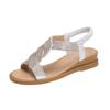 2024 Women's Sandals Women Fashion Casual Roman Shoes Summer New Designer Platform Sandal  Female Solid Color Crystal Sandalias