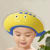 Шапочка для душа, регулируемый силиконовый козырек для ванны, милый шампунь с изображением динозавра, шапочка для купания, защита для глаз, ушей, гибкая герметичная