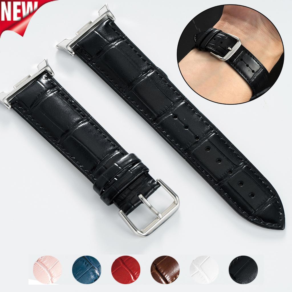 Bamboo Pattern Strap for Samsung galaxy watch 8 40 44mm /8 classic 46mm Leather band for galaxy ultra 2025/7 47mm Bracelet