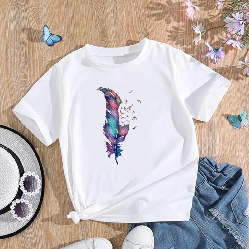 (Азиатский размер) Акварель абстрактный прекрасный стиль милая женская футболка с принтом модная футболка женская женская футболка с коротким рукавом графические футболки