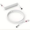 New Type C Coiled Cable USB Aviator Aviation Connector for Mechanical Gaming Keyboard Desktop PC Data Sync Charging Wire