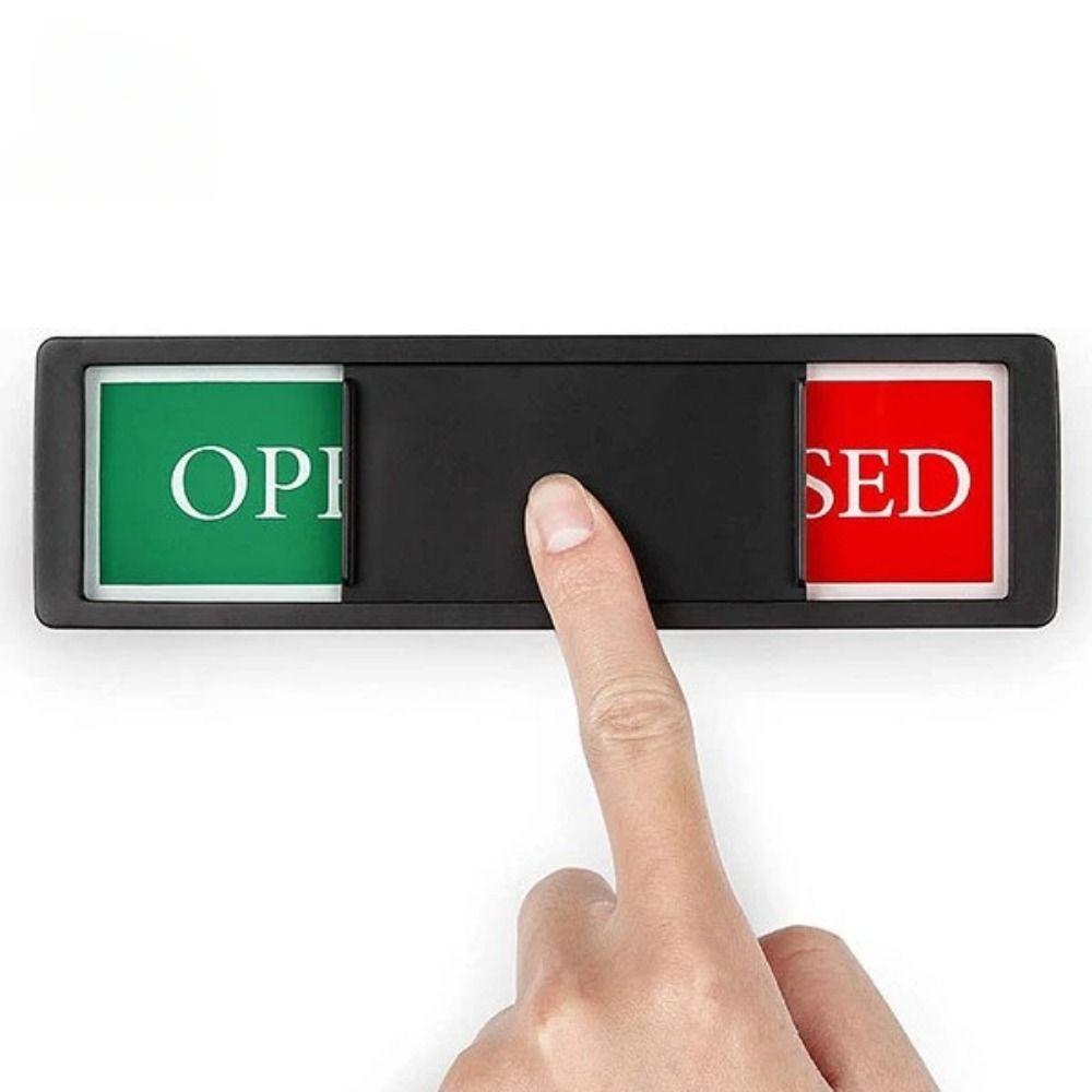 DIY CLOSED Slider Signs Double Sided Office Indicator Privacy Improvement OPEN Slide Sign Door