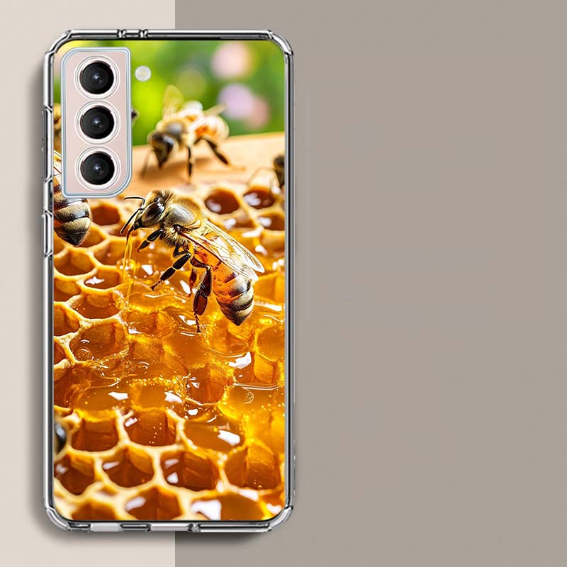 Пчелы и Мед в Сотовом Чехле Для Телефона Для Samsung A16 A26 A36 A56 A17 A15 A25 A35 A55 A14 A24 A34 A54 A04S A05S Galaxy Note