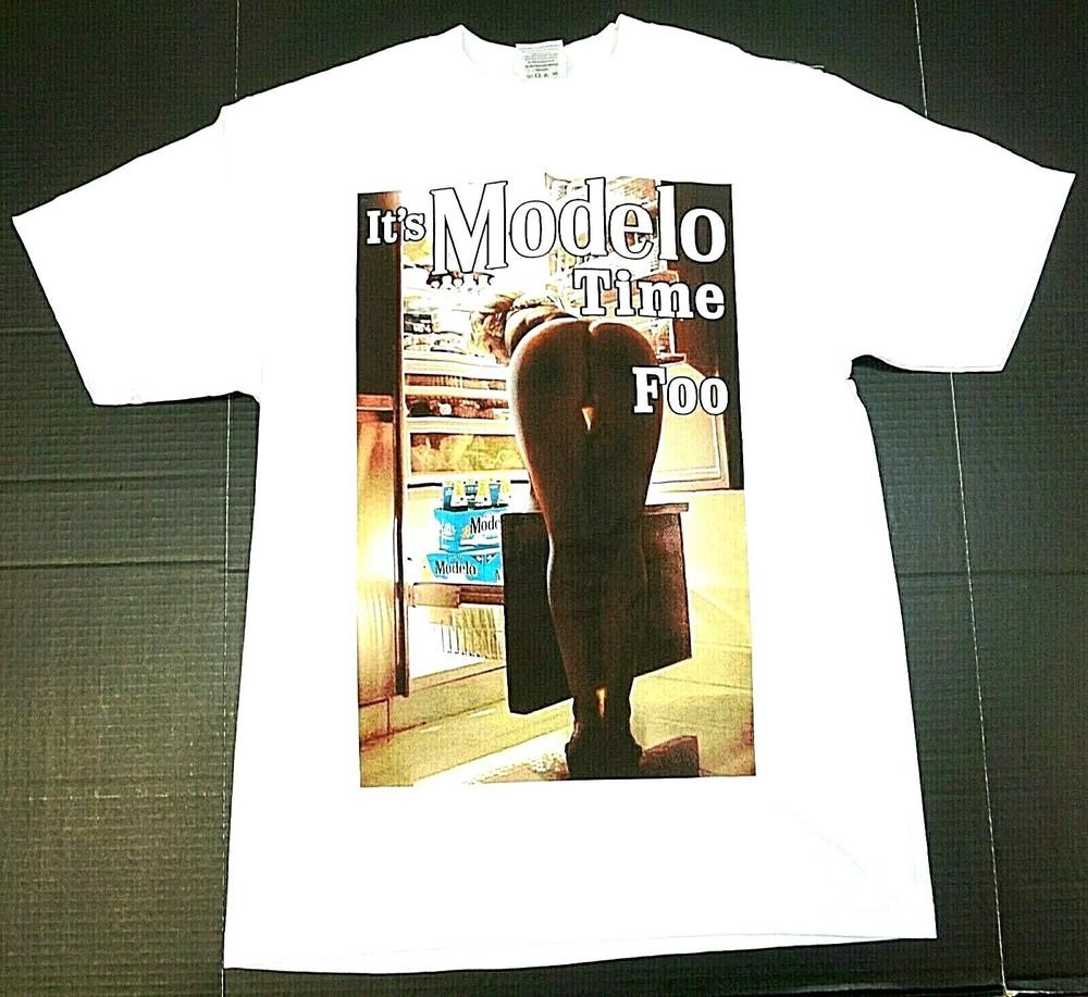 ЭТО ВРЕМЯ MODELO FOO Футболка Мексика Cerveza Мексиканское пиво Мужская футболка Белая Новая Унисекс Футболка