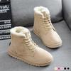 2024 Women's Snow Boots Flat Heel Korean Martin Style Winter Cotton Short Boots