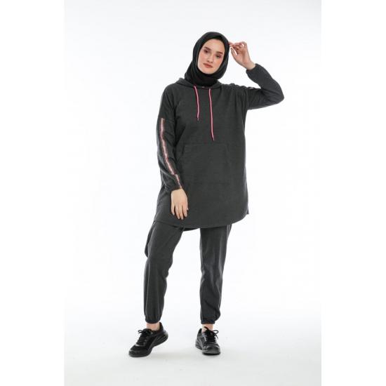 Oversize Model Tesettür Eşofman Takımı