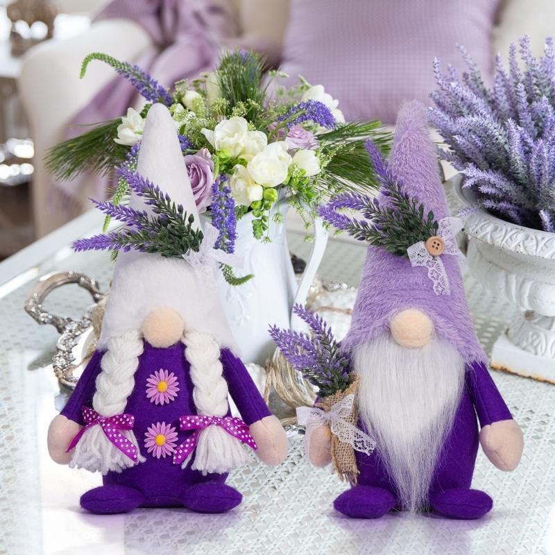 Swedish Dwarfs Lavender Gnomes Figures Plushs Nordic Dwarfs Handmade Plushs Doll Perfect Gift for Women Girl Kids