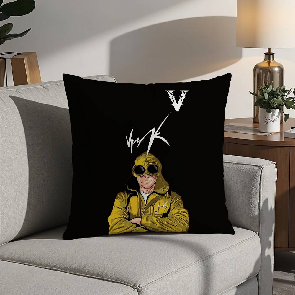 IMD Stylish V-VrunkS Pillow Case Sofa Decorative Home Double-sided Printing Short Plush Cushion Pillow Cover Holiday Gift