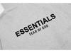 Мужская бархатная худи FOG Essentials свободного кроя с двойной строчкой, модный американский принт, подходит для пар