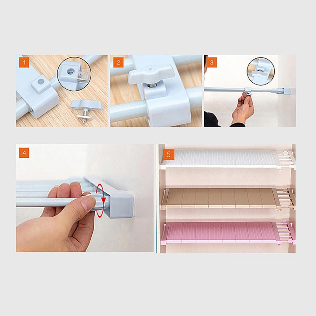 Плоская полка натяжная, шириной 30-40 см, глубиной 35 см, масштабируемая, с регулируемыми многоярусными разделителями, для шкафов, буфетов и ванных комнат (Случайные цвета)