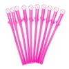 10 шт., соломинки для девичника, одноразовые, реалистичные, безопасные, пищевой, декор для ночного бара, пластиковые многоцветные соломинки для пениса, обнаженного члена