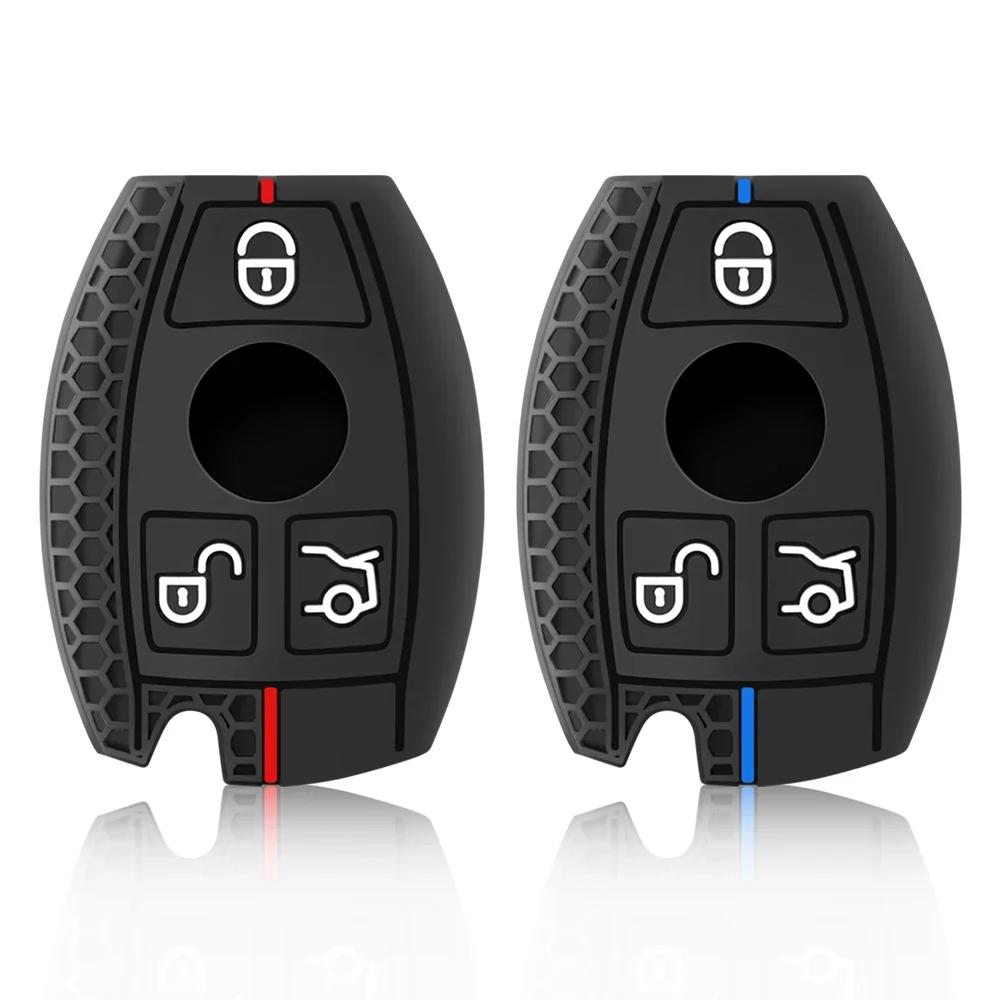 Для Mercedes Benz W205 W213 W204 W176 W212 W177 GLC CLA AMG ABCESG Class силиконовый автомобильный чехол-брелок Samrt аксессуары