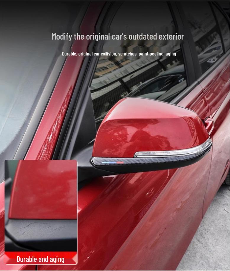 Защита зеркала заднего вида из углеродного волокна для BMW 123 серии, GT, 5 серии, X1, X3, X4, X5, X6 - Защитная декоративная накладка от столкновений и царапин