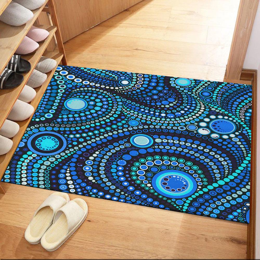 Aboriginal Art Dreamtime Floor Mats for Living Room, Bedroom and Room Decoration Are Suitable for Gifts.