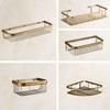 Vintage Retro Antique Brass Wall Mounted Bathroom Shower Shelf Storage Basket Bathroom Accessory Mzh120