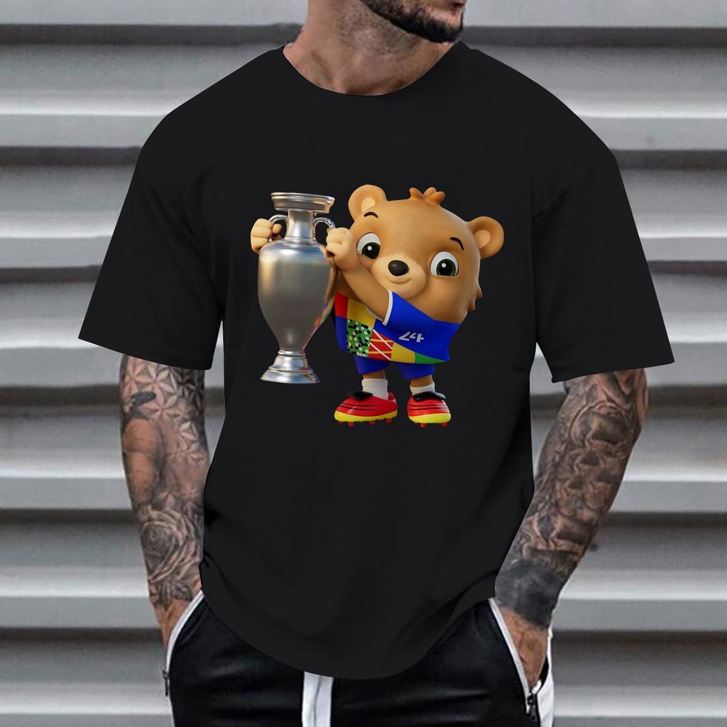 European and American men's trend simple style 3D digital printing short-sleeved T blood, can be sent on behalf of one piece