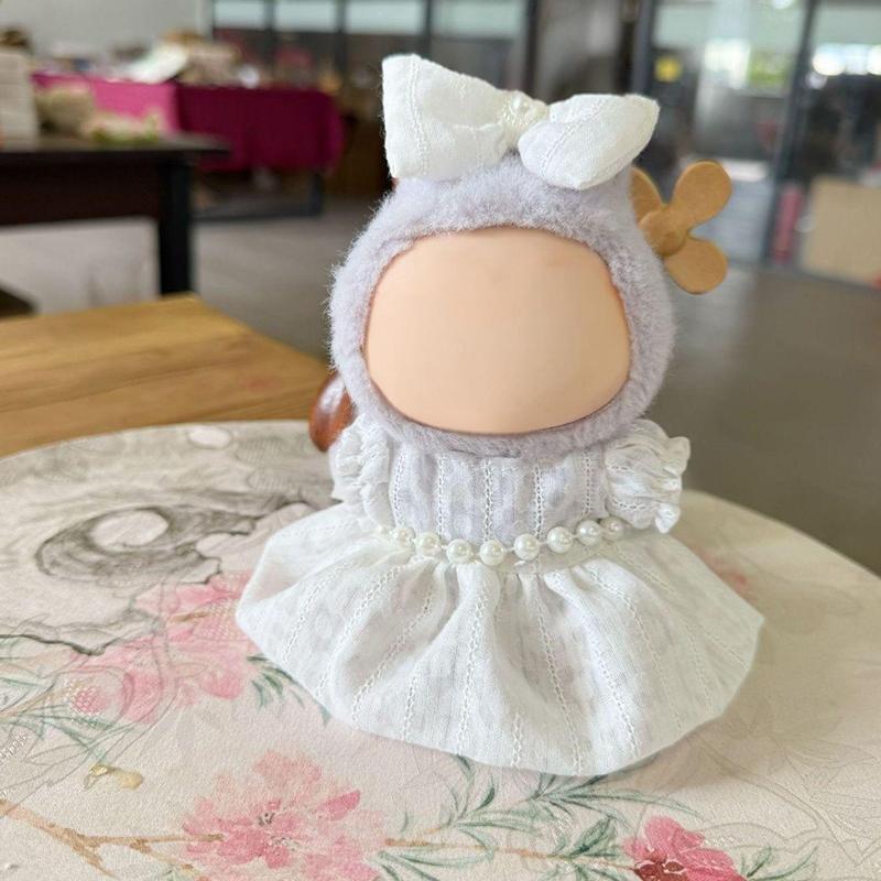 Handmade Fabric Princess Style Lantern Sleeve Solid Color Rhinestone Doll Costume Lolita Doll Dress Fashion Style 4 Styles