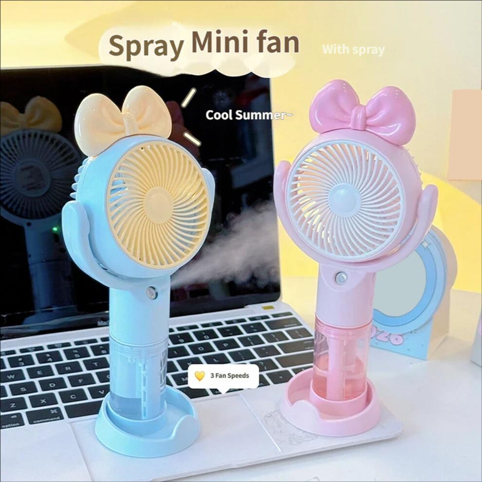 Portable 3 Speed Handheld Fan Travel Home Camping-Blue knot