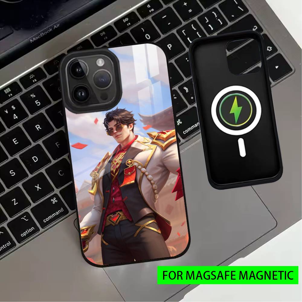 Чехол для телефона A-Arthur H-Honor of K-Kings Для iPhone17,16,15,14,13,12,11 Plus,Pro Магнитный Для Magsafe Беспроводной Зарядки