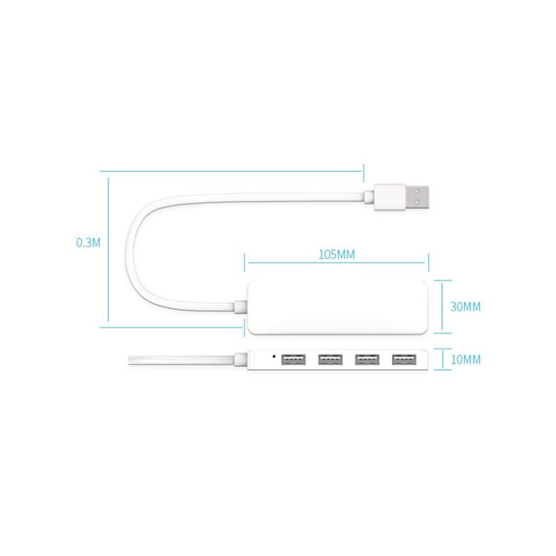 USB Док-станция 4-портовый USB 2.0 USB Адаптер Портативный Для Macbook USB Многопортовый Хаб Компьютерные Аксессуары