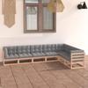 Day and Night - Day and Night Garden Furniture Set 7 Pieces and Cushions Solid Pine Wood