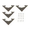 12pcs Wood Box Jewelry Gift Case Bronze Corner Decorative Protectors Edge Cover Guard S