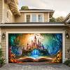 One party banner, book-themed castle background decoration props, polyester banner decoration, home decoration, room decoration