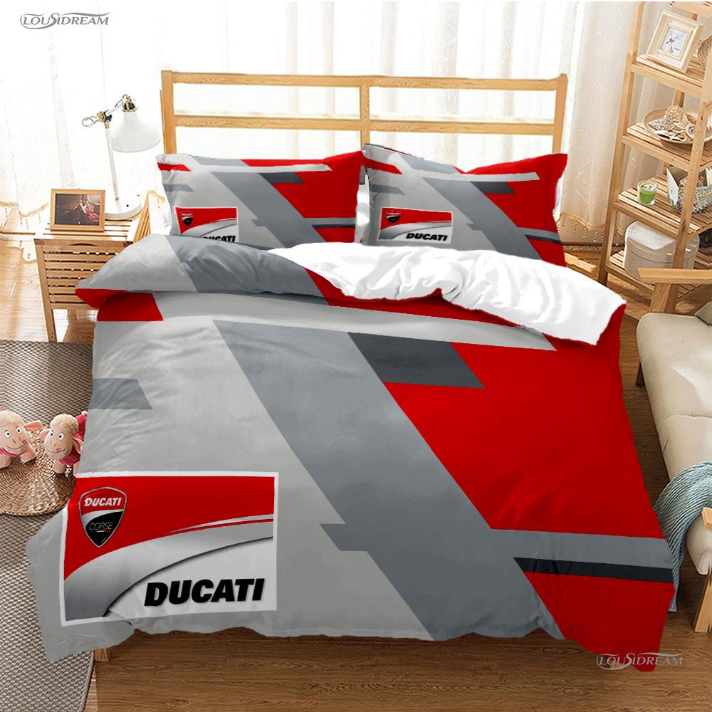 Moto Racing Casal All Season Duvet Cover Comforter Bedding Sets Soft Quilt Cover and Pillowcases Boys Single/Double/Queen/King