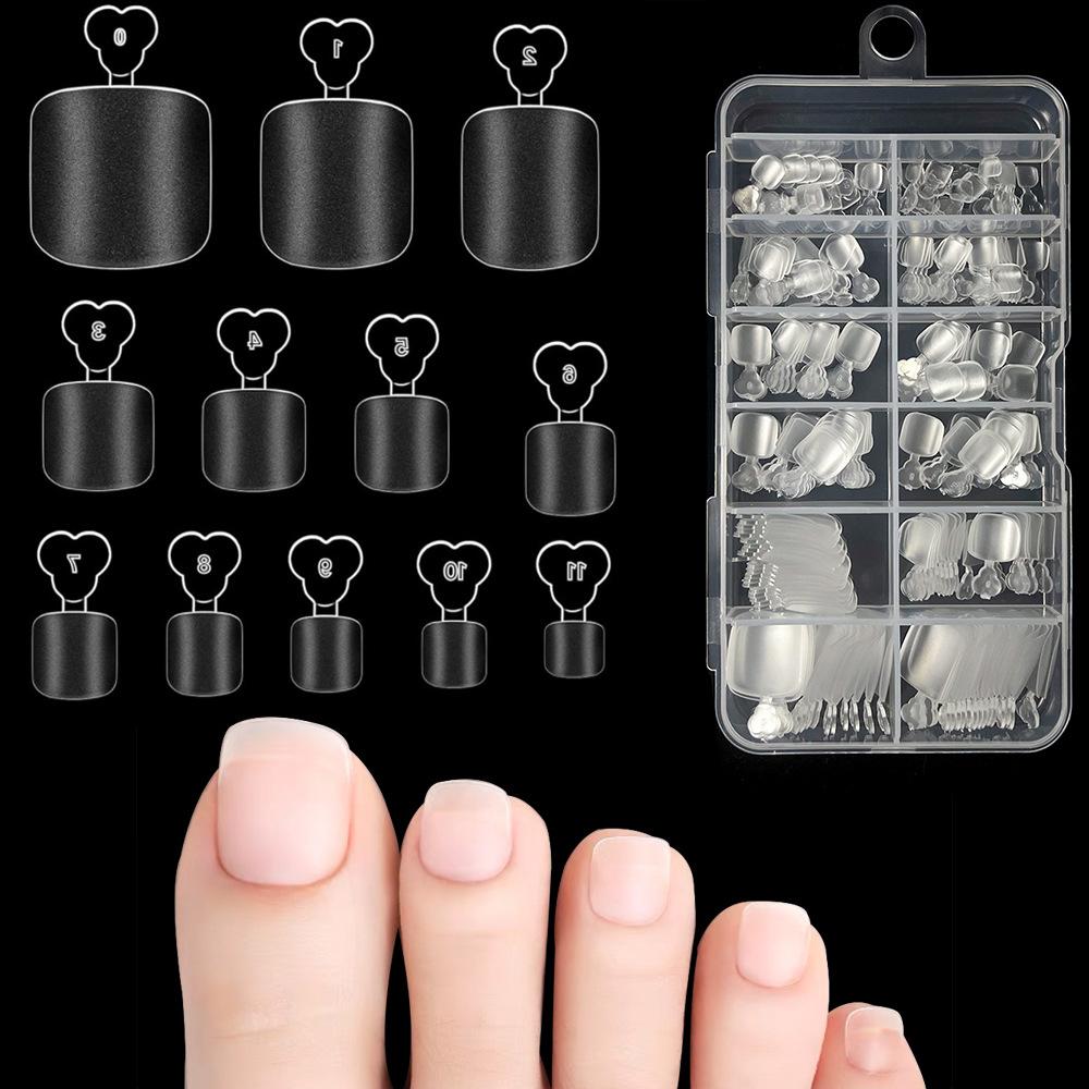 240 шт. матовых накладок для ногтей на ноги, накладки для маникюра на пальцы ног, ультратонкие и не оставляющие следов износостойкие накладки для ногтей на ноги