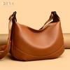 Women's Fashionable and Casual Single-shoulder Crossbody Bag Cowhide Dumpling Bag