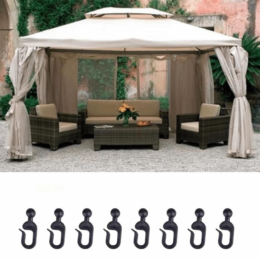 20 шт. Пластиковые кольца для москитной сетки, противокоррозийные крючки, аксессуары, долговечность, крючки для штор, палатка