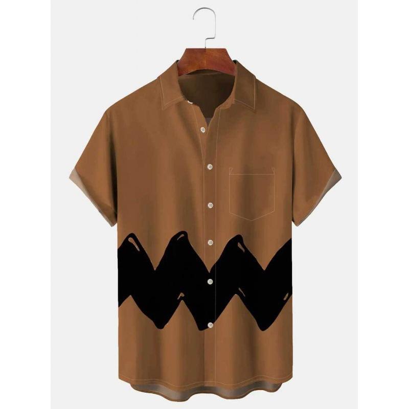 Men's Hawaiian Shirt for Beach Vacation Casual Short Sleeve