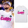 Curry Playoff G7-50 Points Western Champion Commemorative Men's Short-sleeved American Alphabet Print Basketball Sports T-shirt