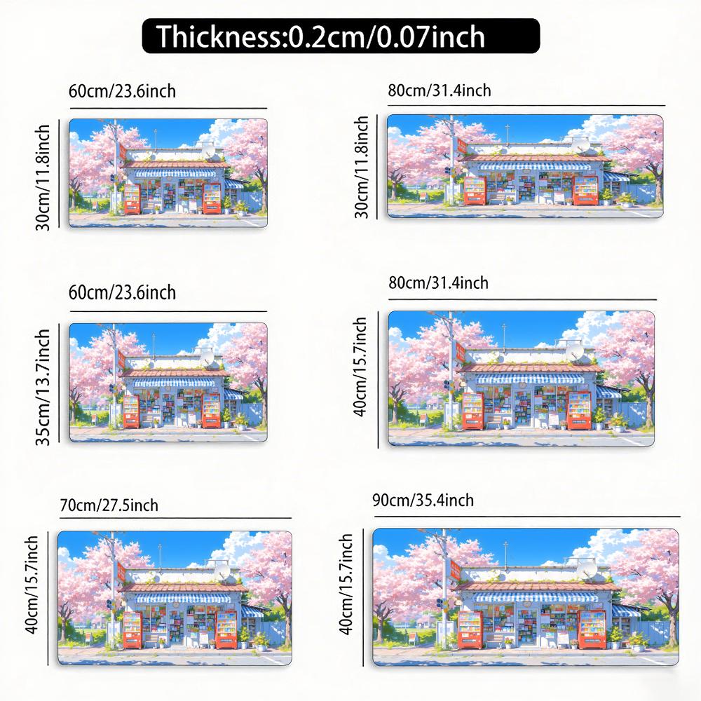 Healing Landscape Mouse Pad Large Rubber Base Non-slip PC Desk Accessories Mousepad for Office and Gamer Keyboard Mats Decor Mat