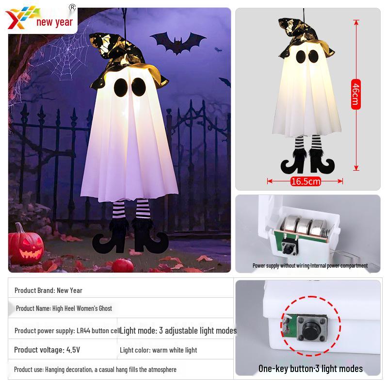 New Halloween LED Ghost Hanging Lights for Halloween Decor