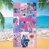 Western Anime Pattern Soft Thick Microfiber Large Towel For Children Beach Swimming