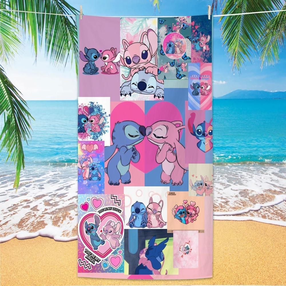 Western Anime Pattern Soft Thick Microfiber Large Towel For Children Beach Swimming