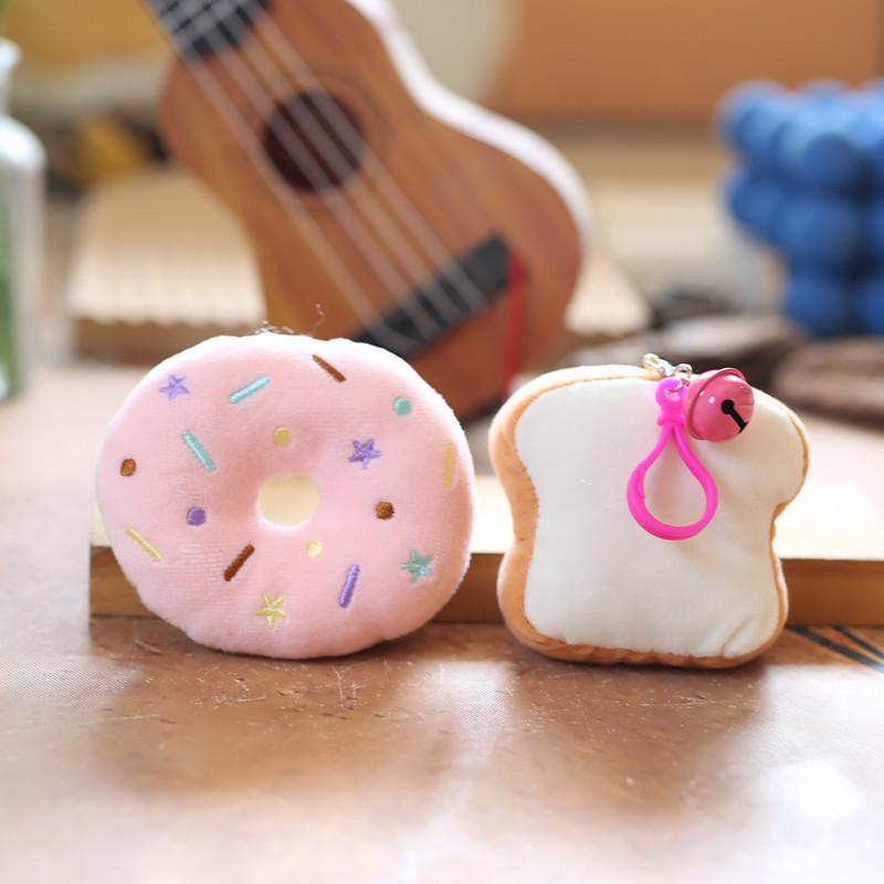 Cute Donut Pendant Plush Toy Doll Small Bag Hanging Decoration Keychain Doll Doll