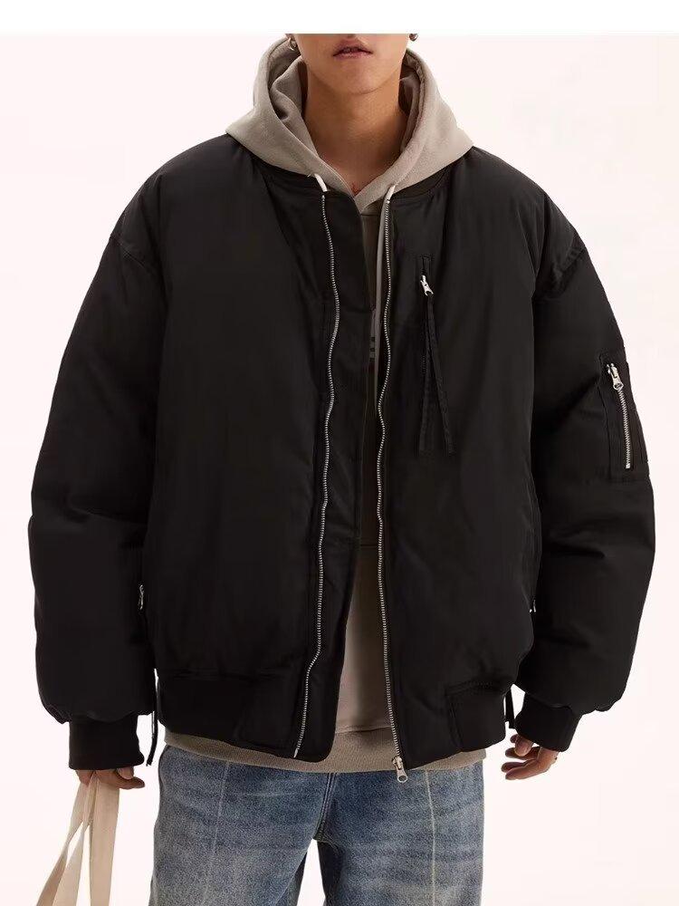 Женская куртка-бомбер в стиле ретро с несколькими карманами - Модный американский бейсбольный стиль для весны и осени