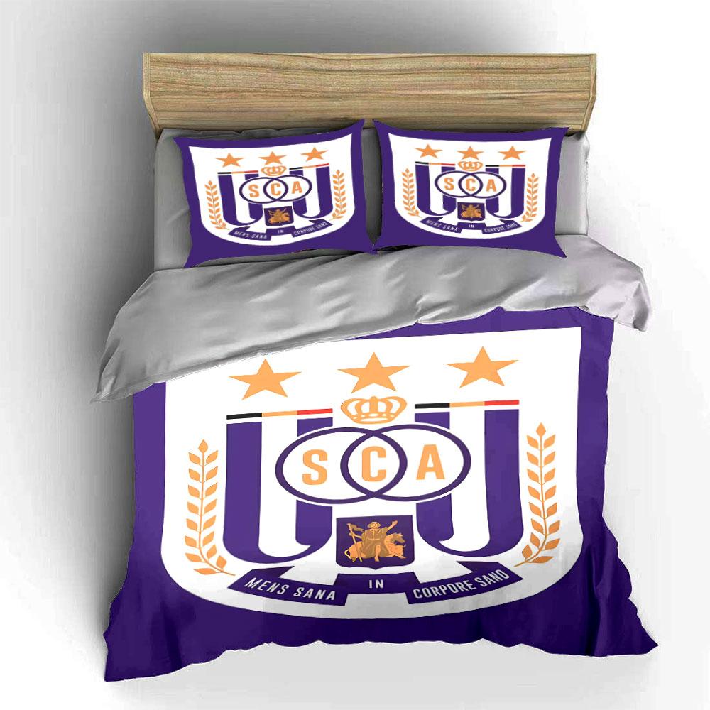 Purple Crest Bedding Set Bedding Duvet Cover Set Duvet Cover Pillowcases (1 * Duvet Cover 2 * Pillowcases, without duvet insert)