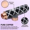 Copper Water Bottle with Ample Multi Colored Printed Design, Joint Less, Advanced Leak Proof , , and Yoga Health Benefits (900 Ml Bottle)